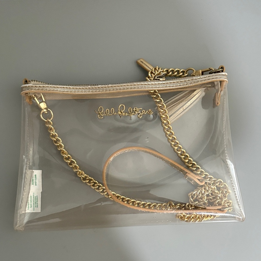 Lily Pulitzer Clear Crossbody with Gold Chain